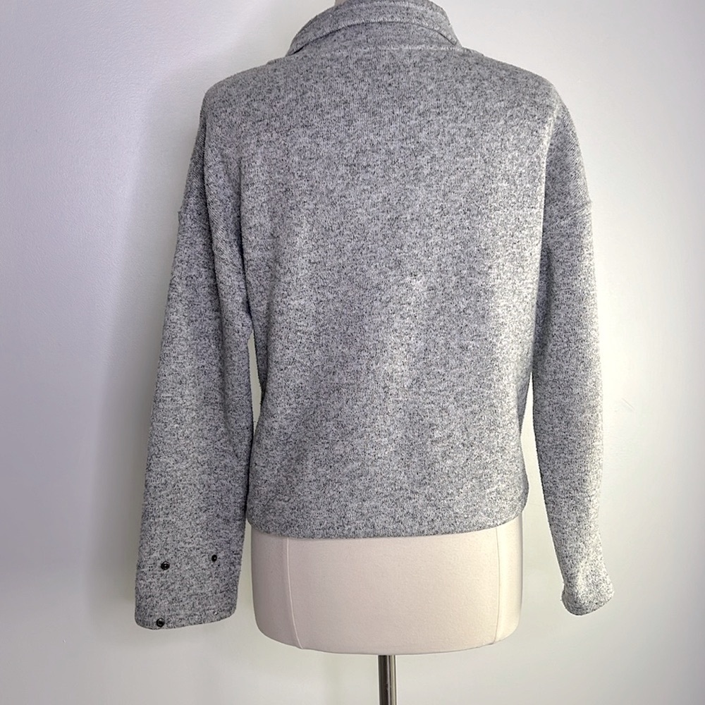 Fabletics Alpine Pullover Cozy Heathered Gray 1/4… - image 8